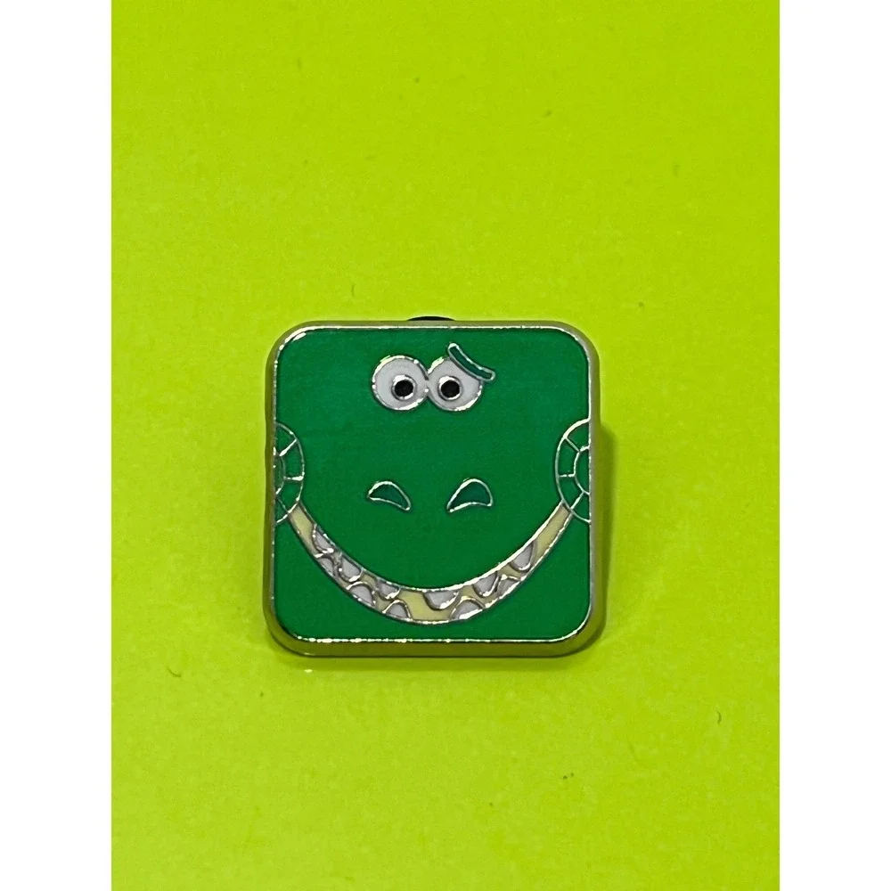 Disney Parks Rex Toy‎ Story Square Enamel Pin Green Dinosaur Collectible EUC